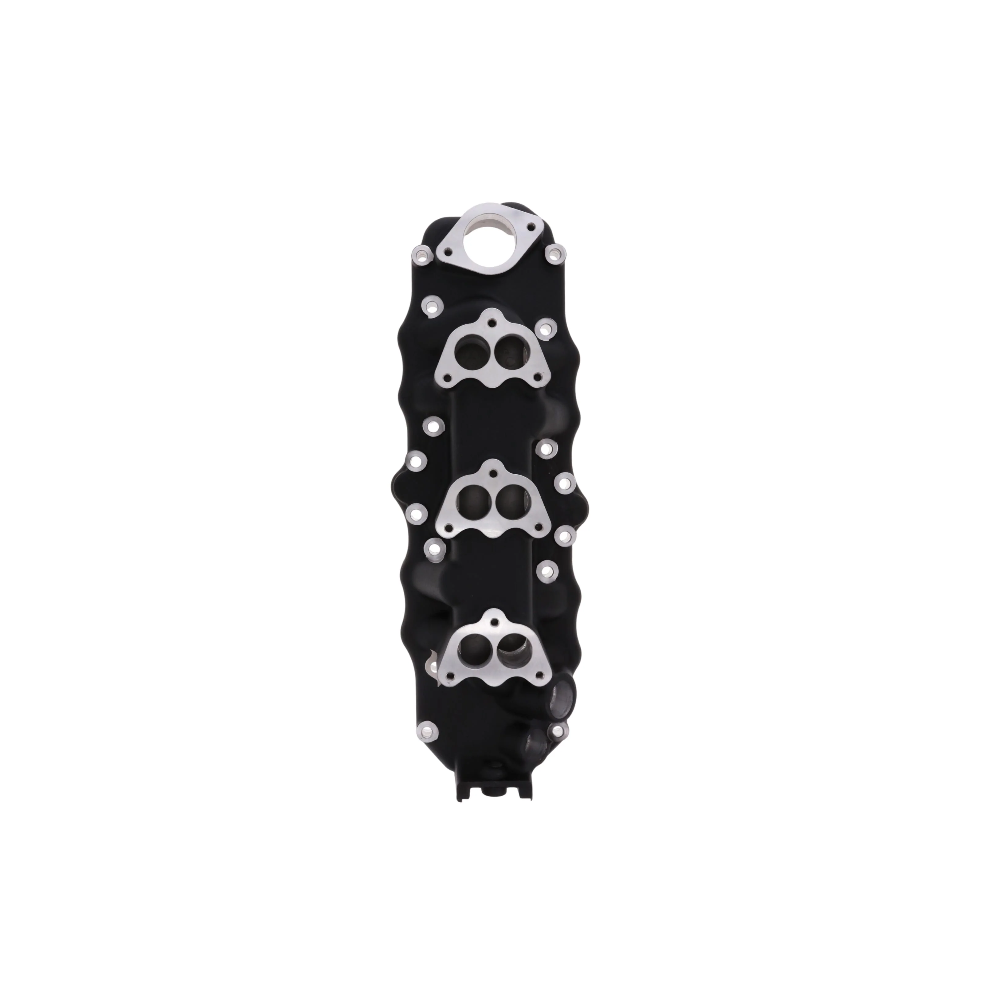 1949-1953 Ford & Mercury Flathead 8BA 8RT Triple Deuce 3x2 Aluminum Intake Manifold - Black - Image 3