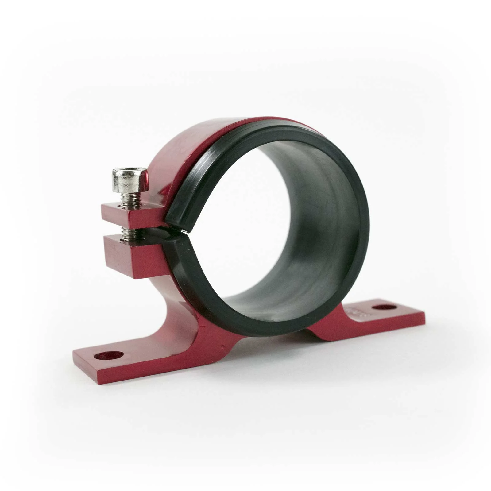 50mm Aluminum Inline Fuel Filter Bracket - Red