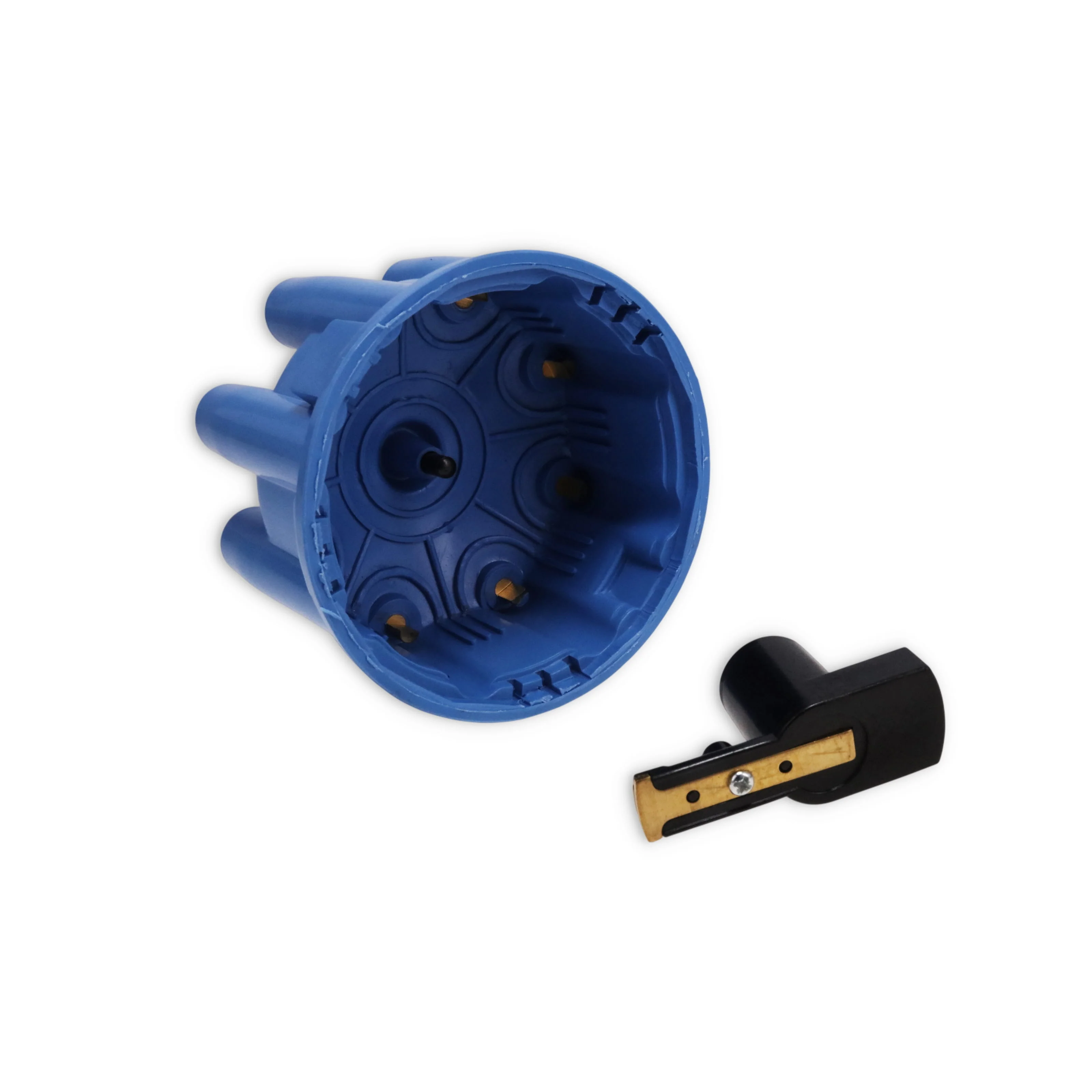 8-Cylinder Female Pro Billet & Ready to Run Cap & Rotor Kit - Blue - Image 2
