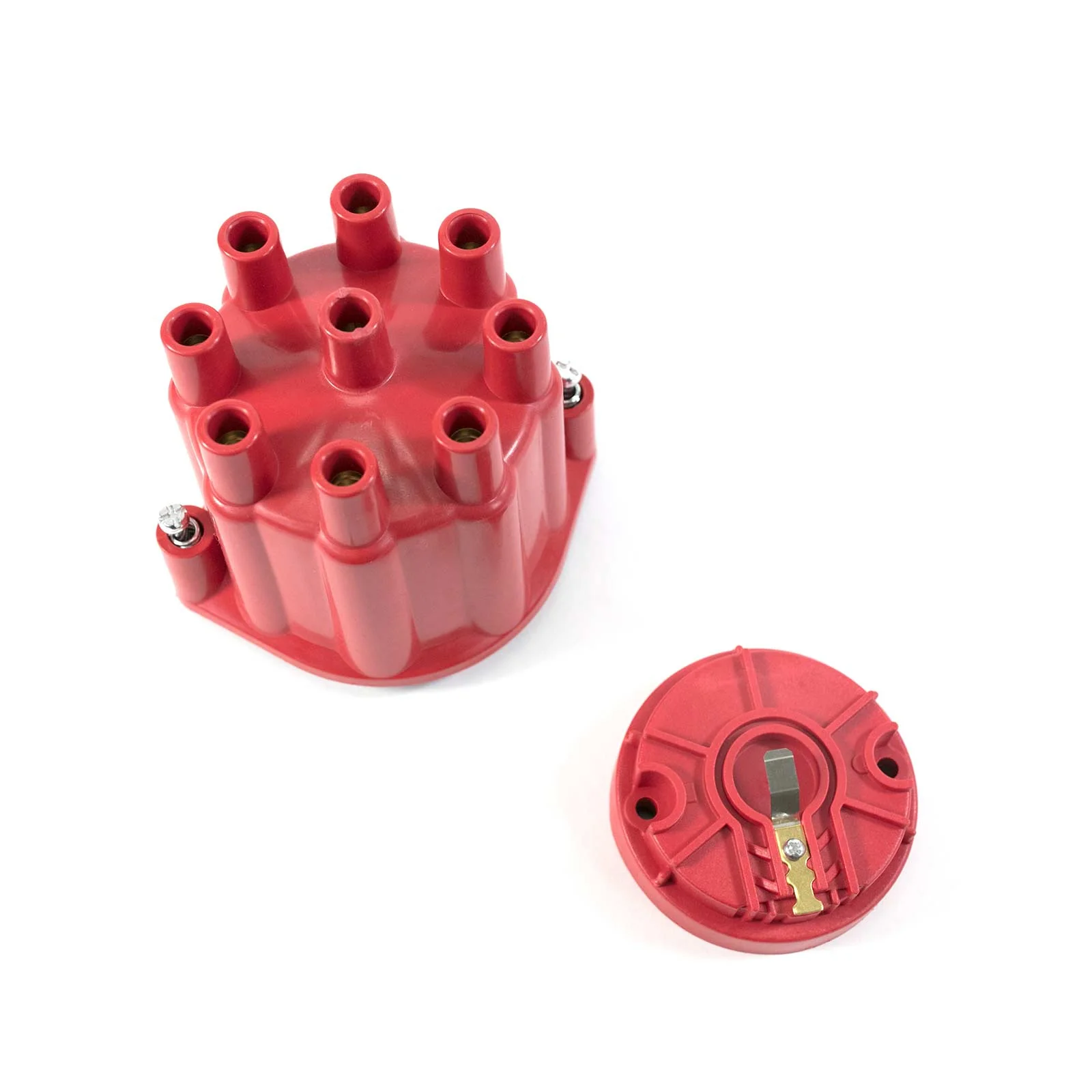 8-Cylinder Female Pro Series Distributor Cap & Rotor Kit - Red