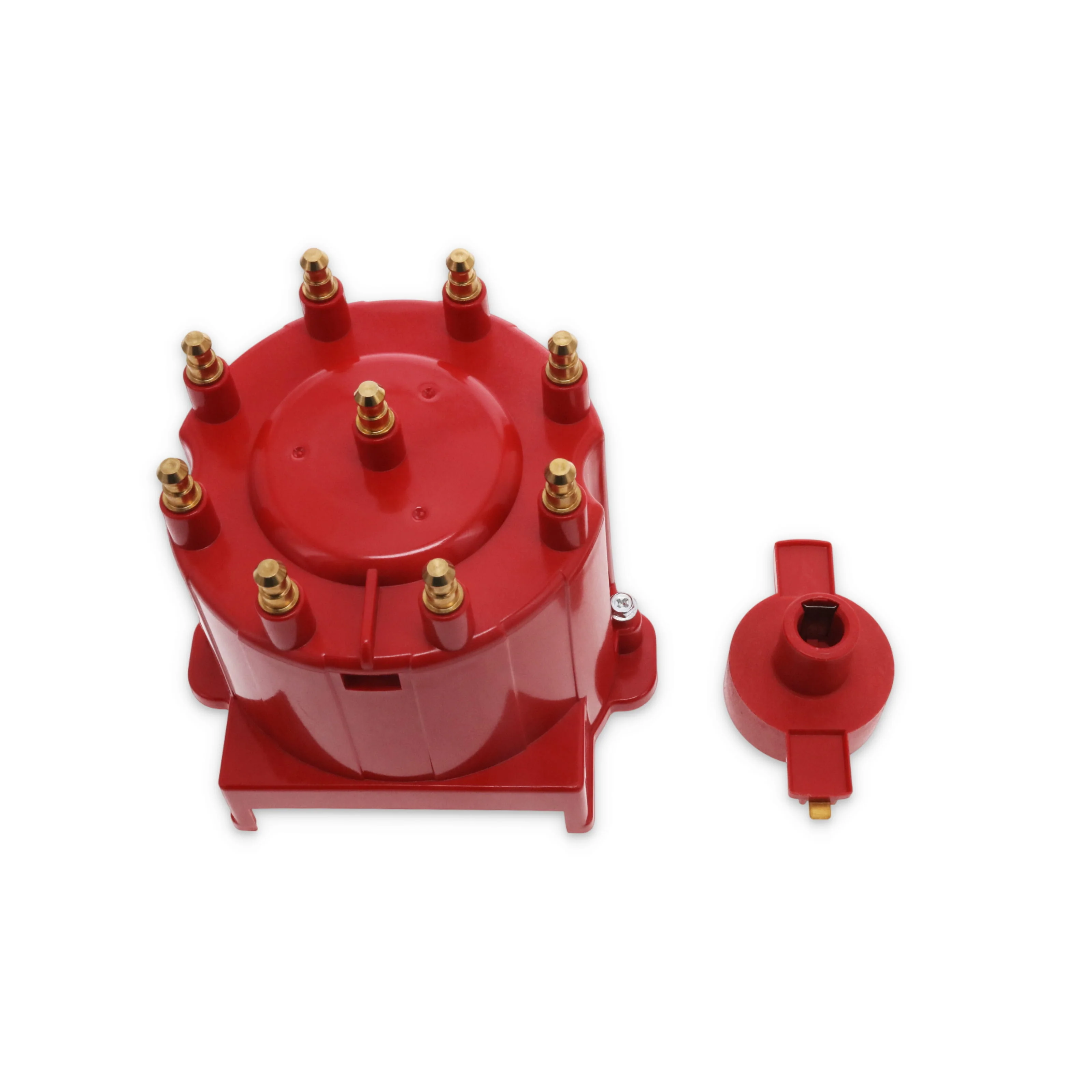 8-Cylinder GM EFI Distributor Cap & Rotor Kit - Red - Image 2
