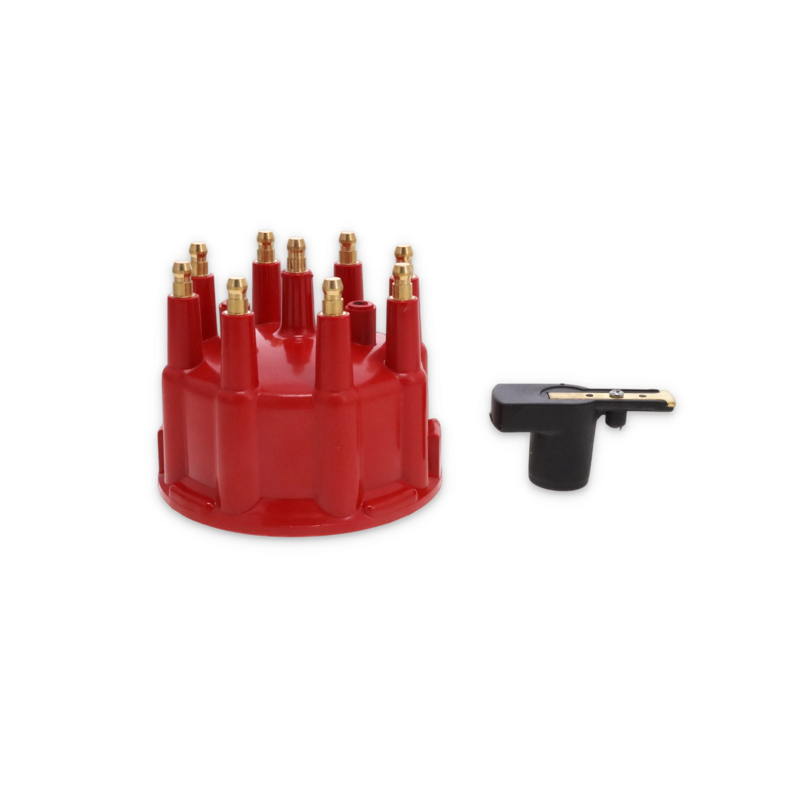 8-Cylinder Male Pro Billet & Ready to Run Cap & Rotor Kit - Red - Image 3