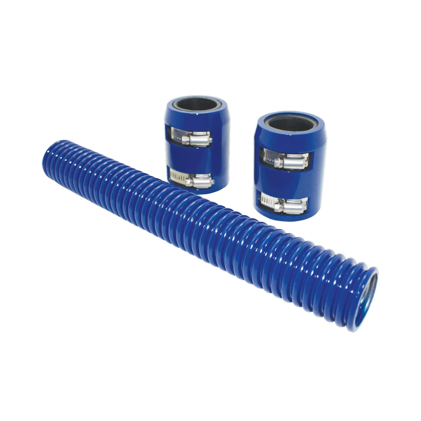 Blue Stainless Steel Flexible Radiator Hose Kit - 12 Inches