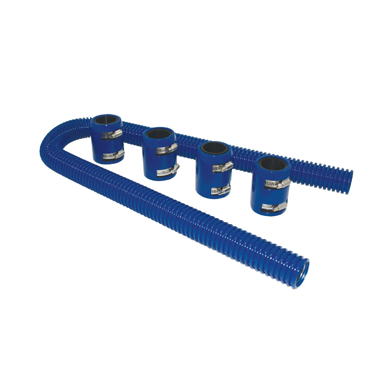 Blue Stainless Steel Flexible Radiator Hose Kit - 12 Inches - Image 4