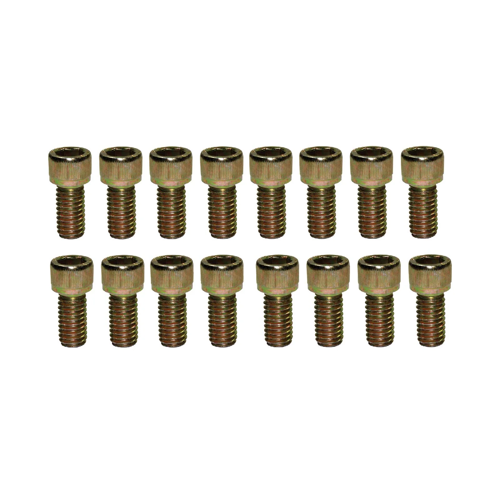 Chevy Big Block & Ford V8 Gold Zinc Steel Allen Head Exhaust Header Bolt Set