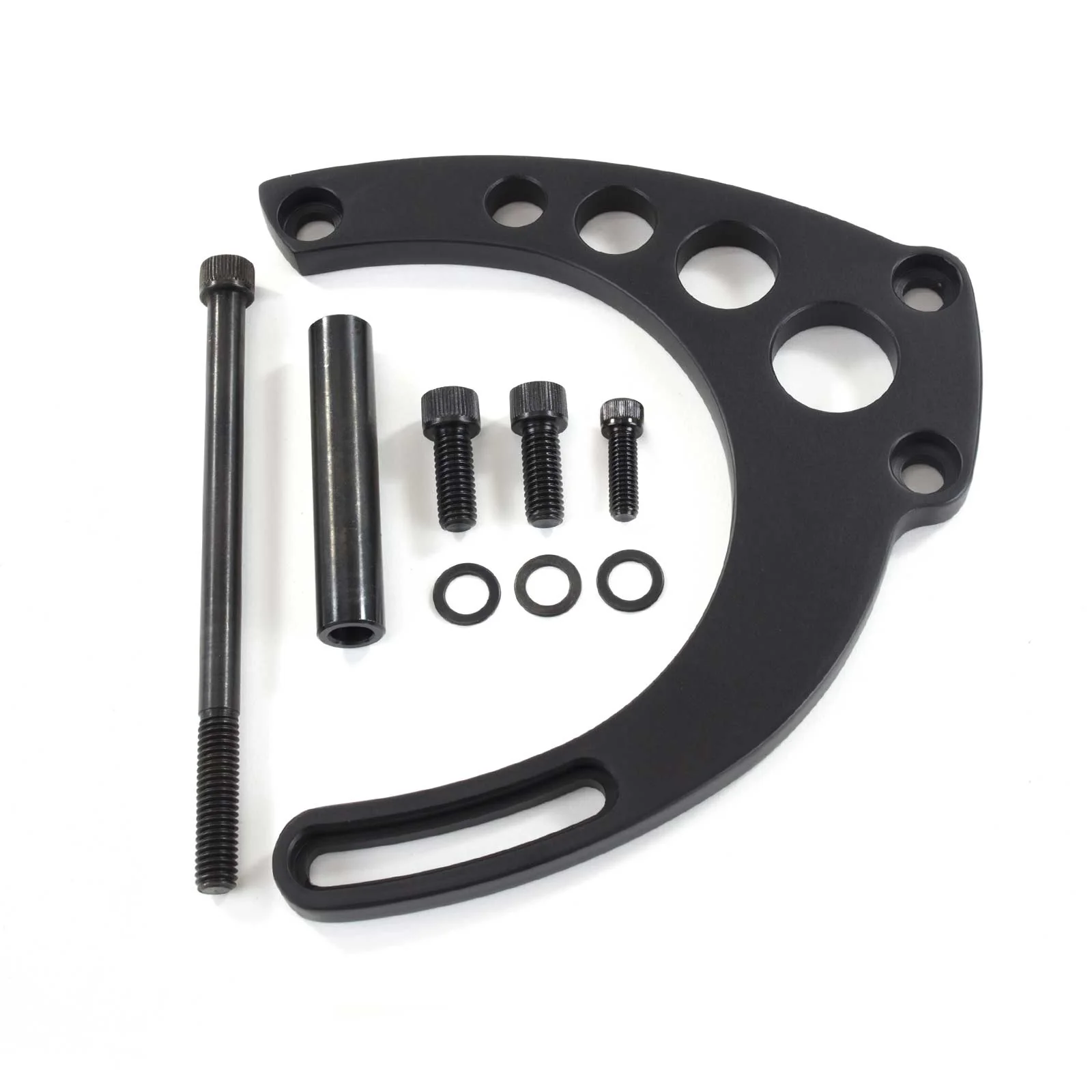 Chevy Big Block Long Water Pump Mid-Mount Alternator Bracket - Black