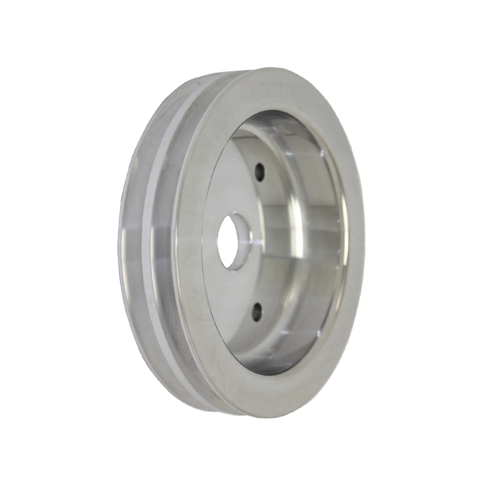Chevy Big Block Short Water Pump Double-Groove Aluminum Crankshaft Pulley - Natural