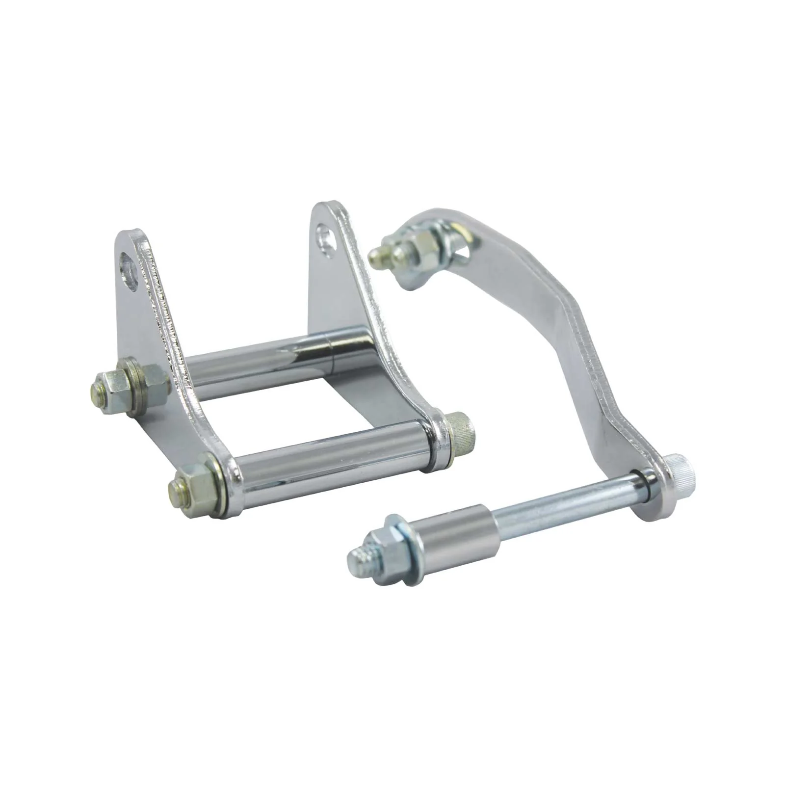 Chevy Small Block Adjustable Steel Driver Side Power Steering Pump Bracket Kit - Chrome