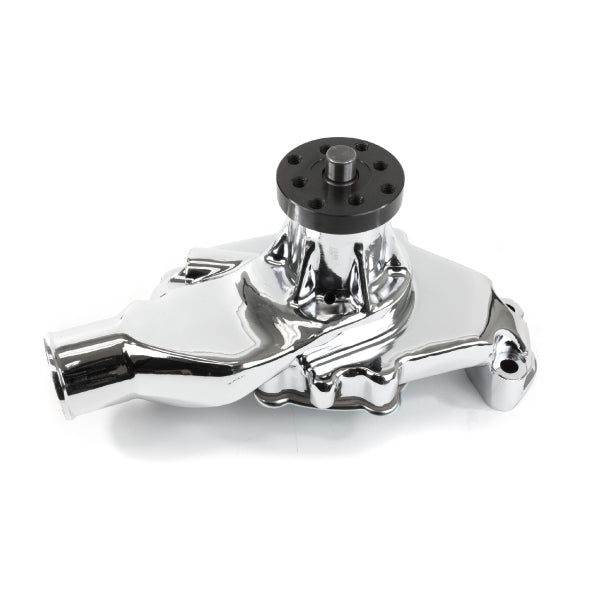 Chevy Small Block Short-Style High-Flow Mechanical Water Pump - Chrome - Image 2
