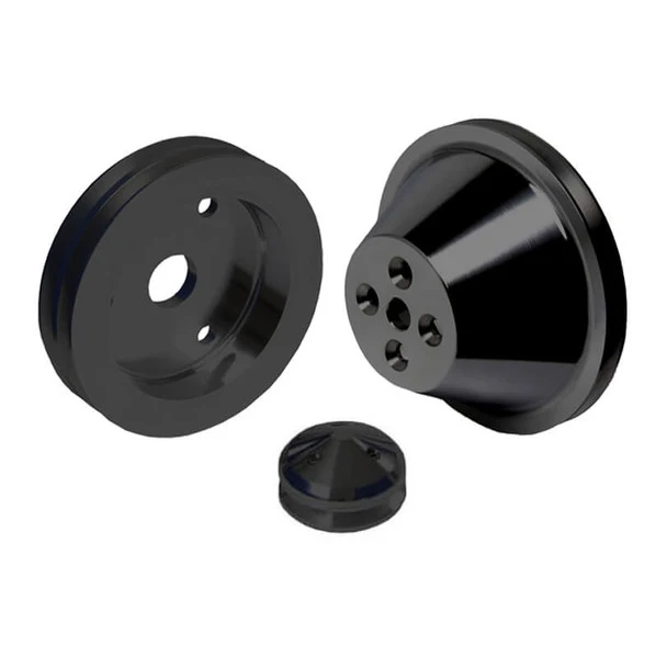Chevy Small Block V-Belt Pulley Kit - Short Water Pump - Image 2