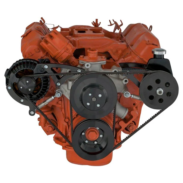 Chrysler Big Block Power Steering & Alternator System (426 - 440) - Black - Image 2