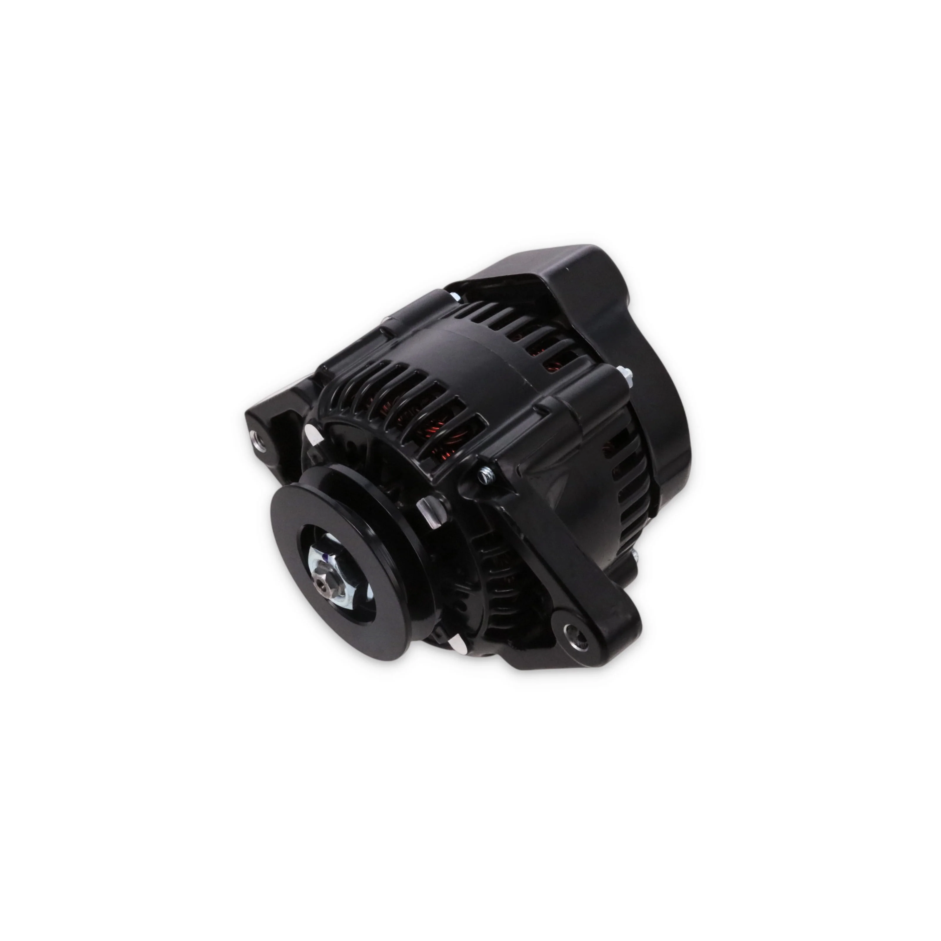 Denso Style 90 Amp Mini Alternator with 3/8" V-Belt Pulley - Black - Image 4
