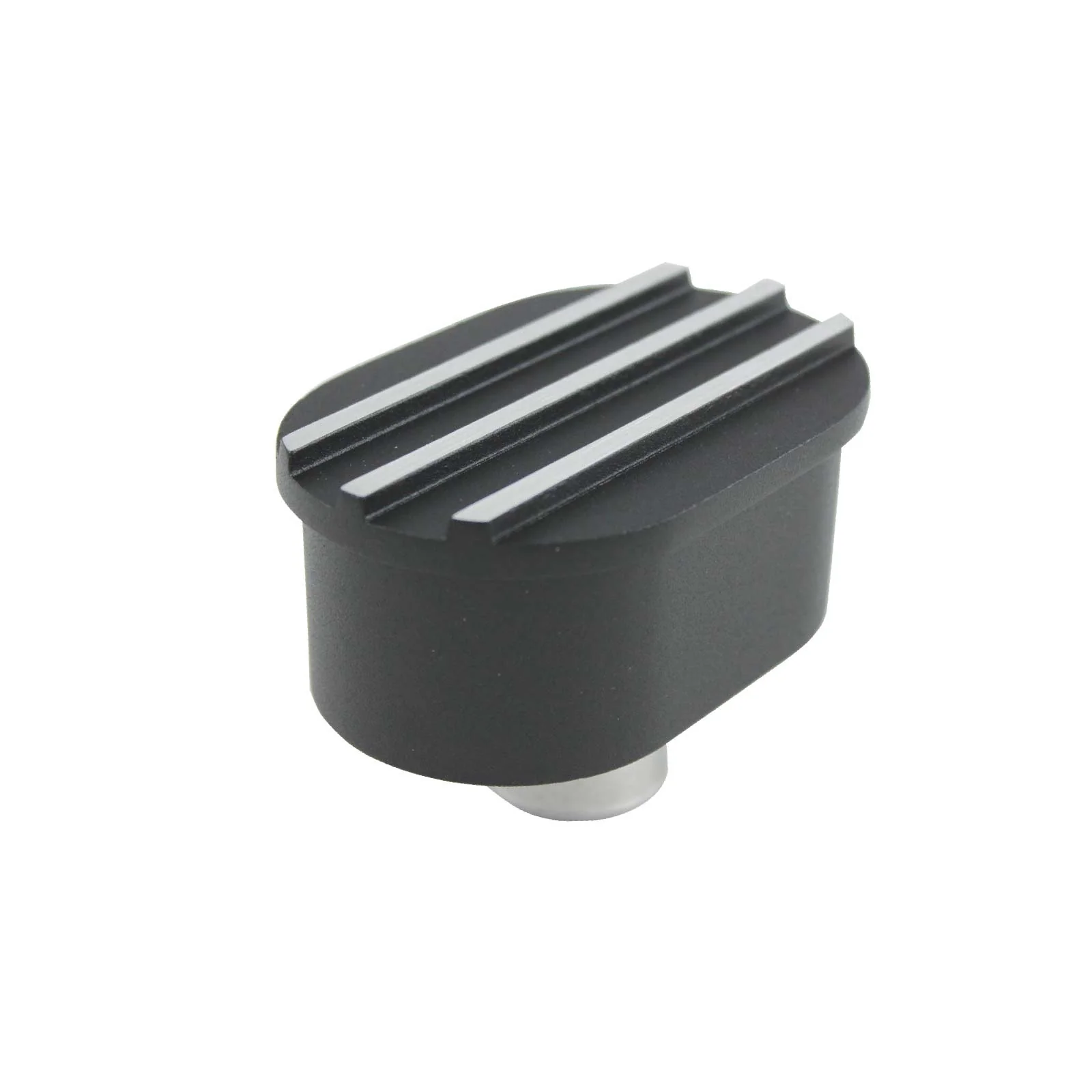 Finned Aluminum Oval Push-In Breather - Black
