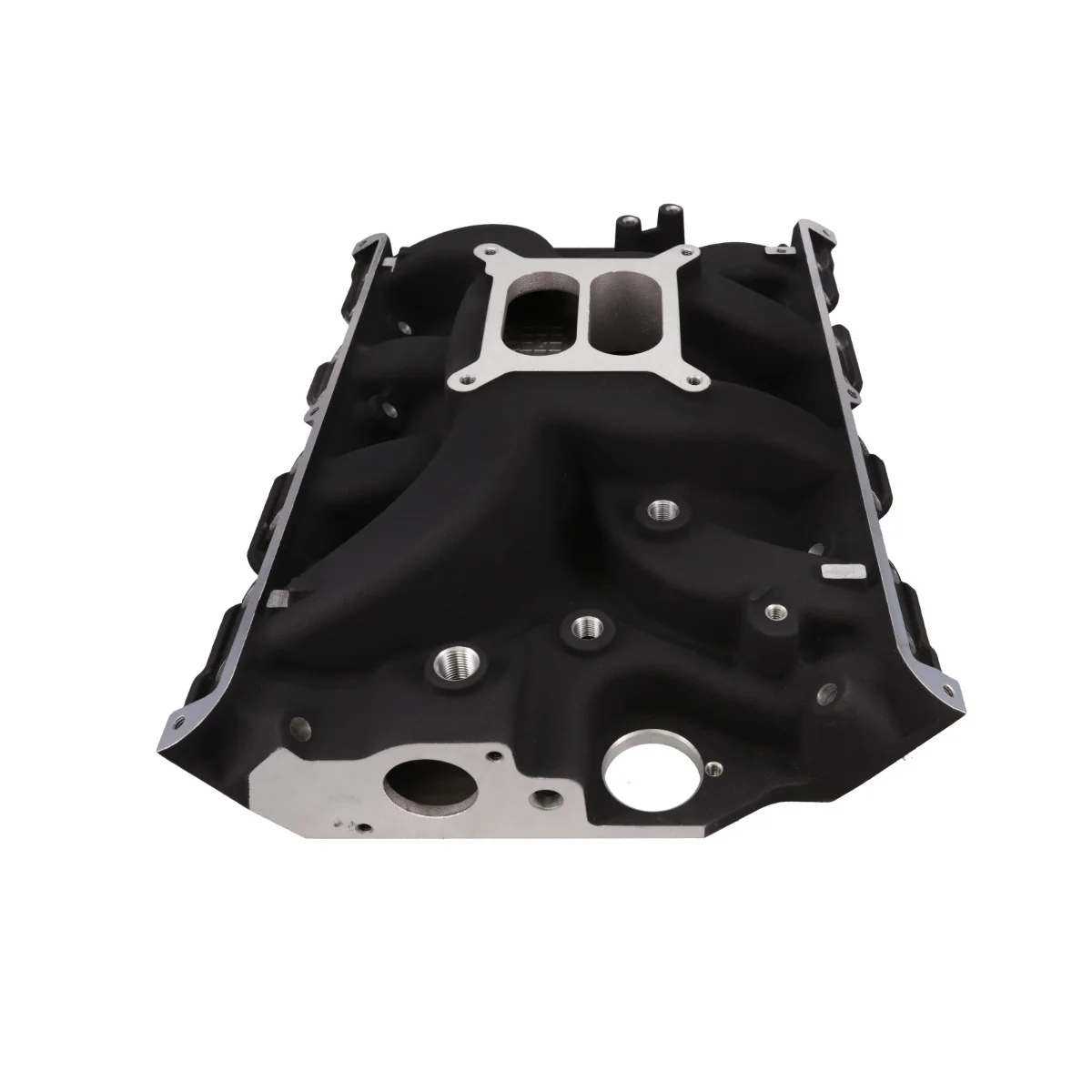 Ford Big Block FE Carbureted Dual Plane Aluminum Intake Manifold - Black - Image 2