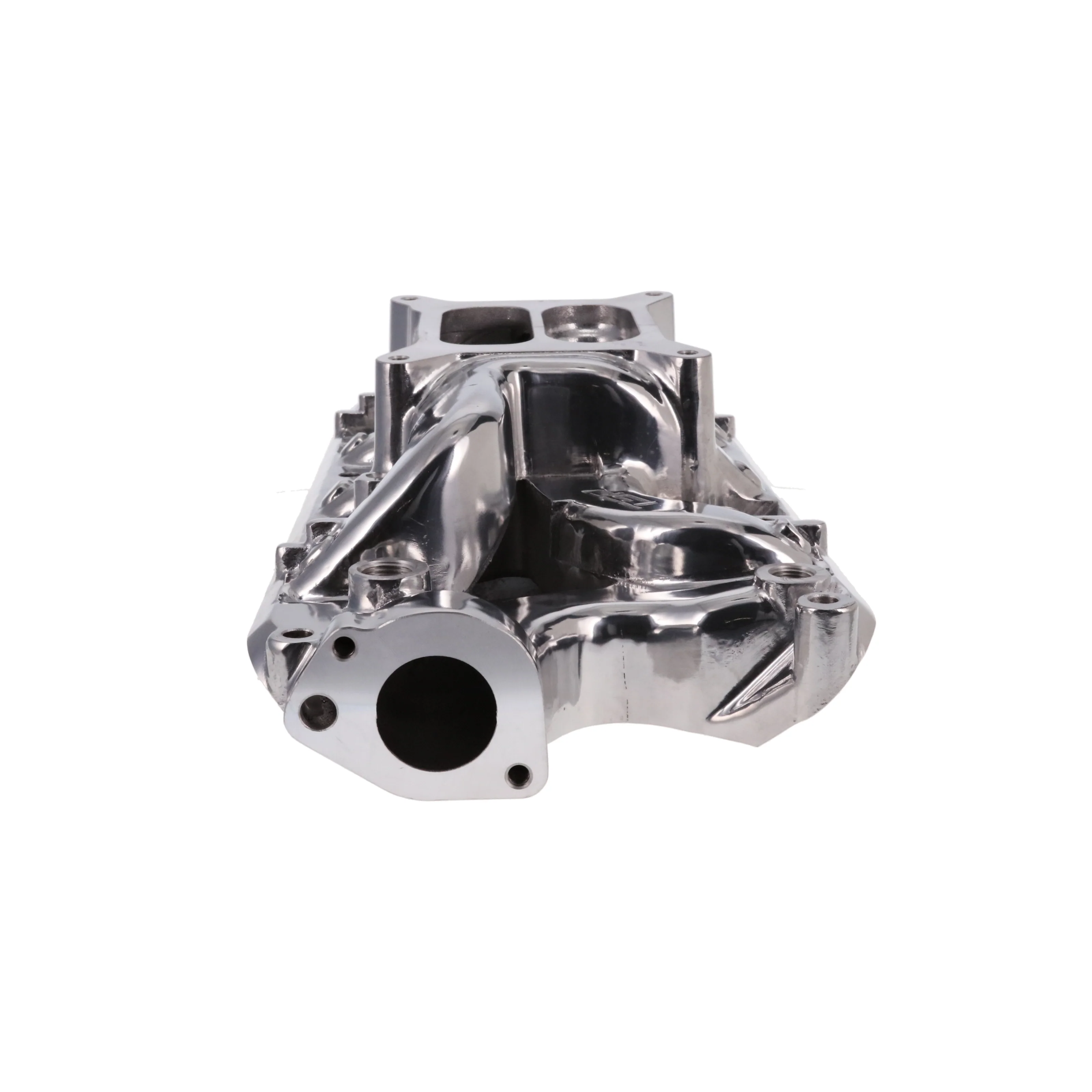 Ford Small Block Carbureted Polished Aluminum Dual Plane Air Gap Intake Manifold - Image 6