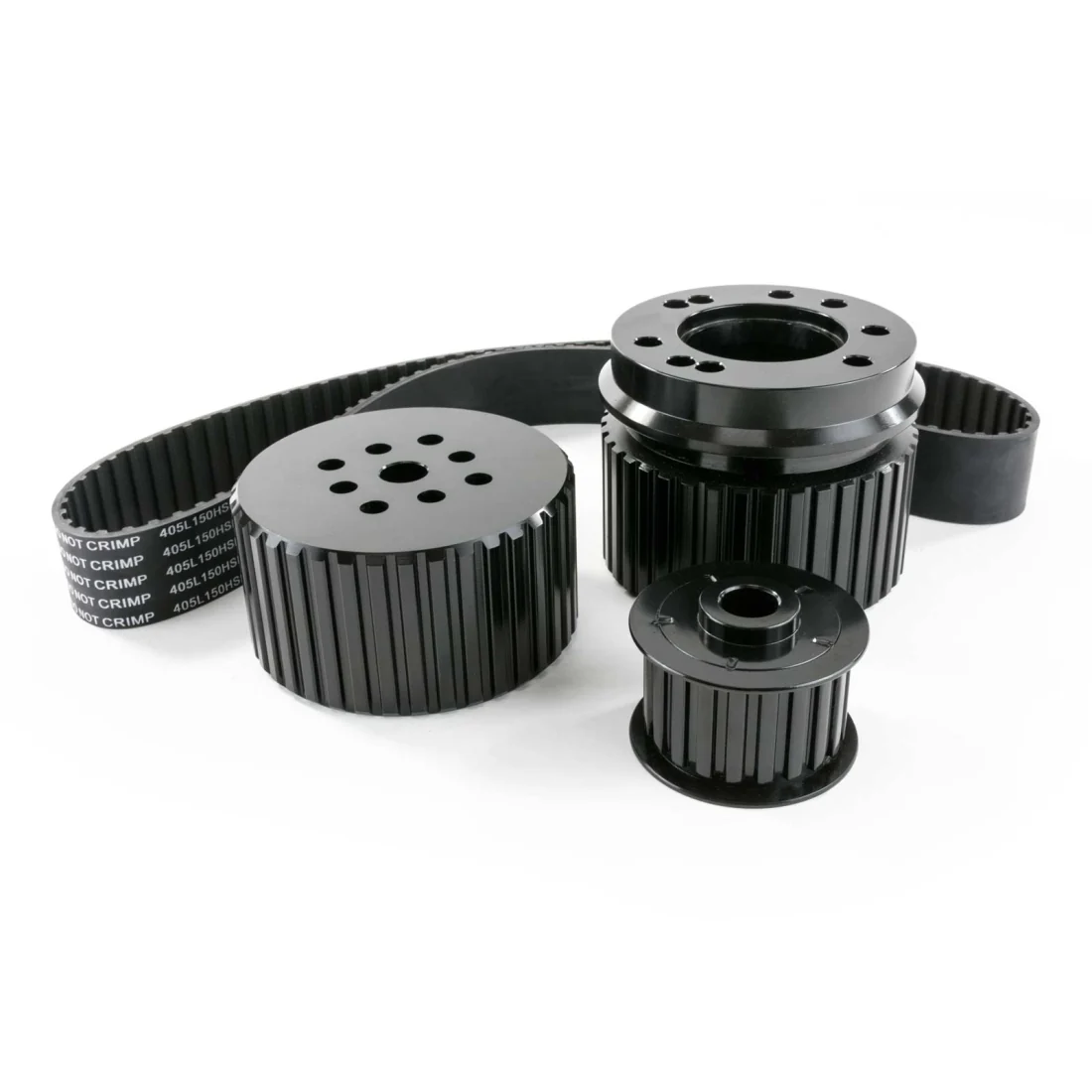 Ford Small Block Gilmer Style Belt Pulley Kit - Black