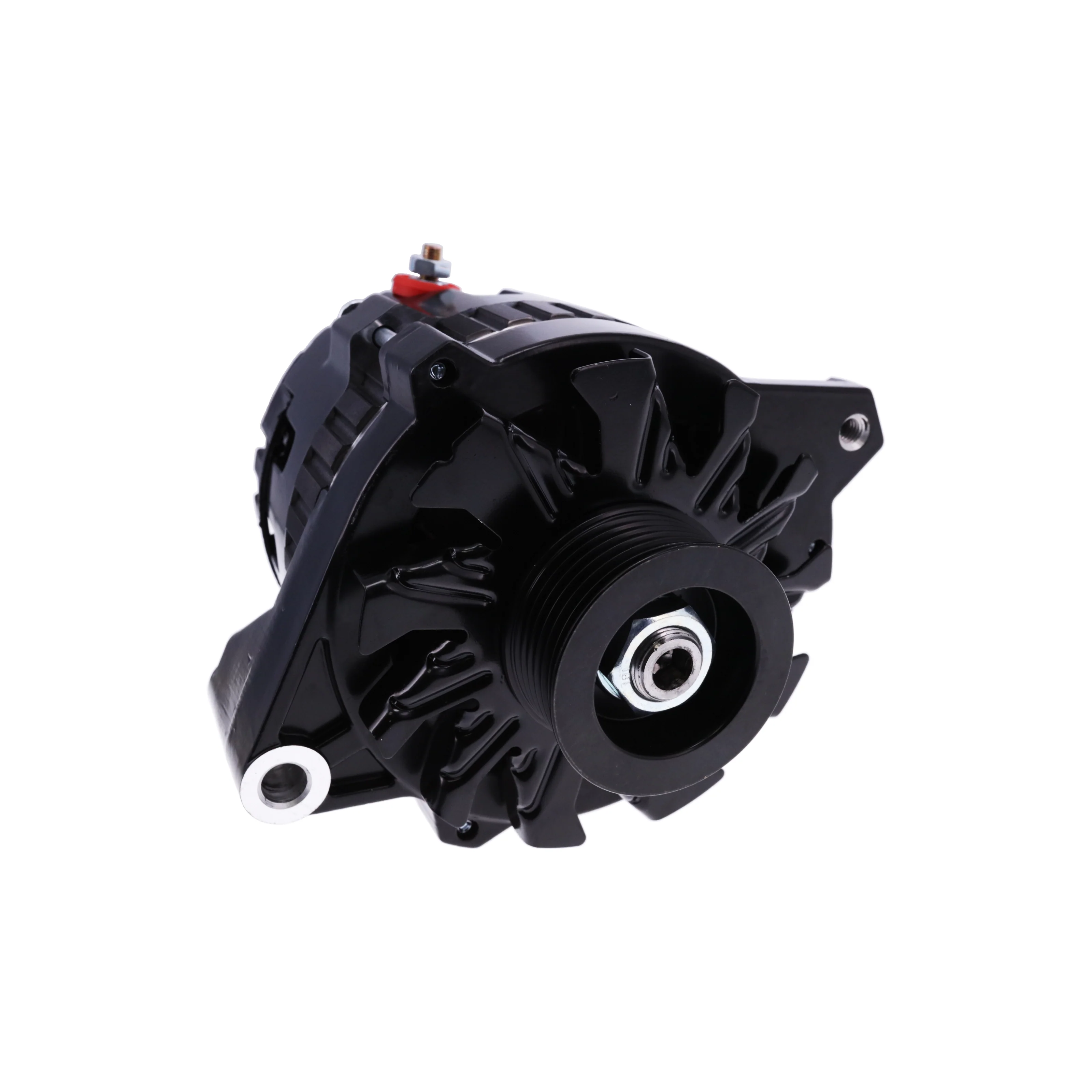 GM CS-130 Type 220 Amp Alternator with Serpentine Pulley - Black