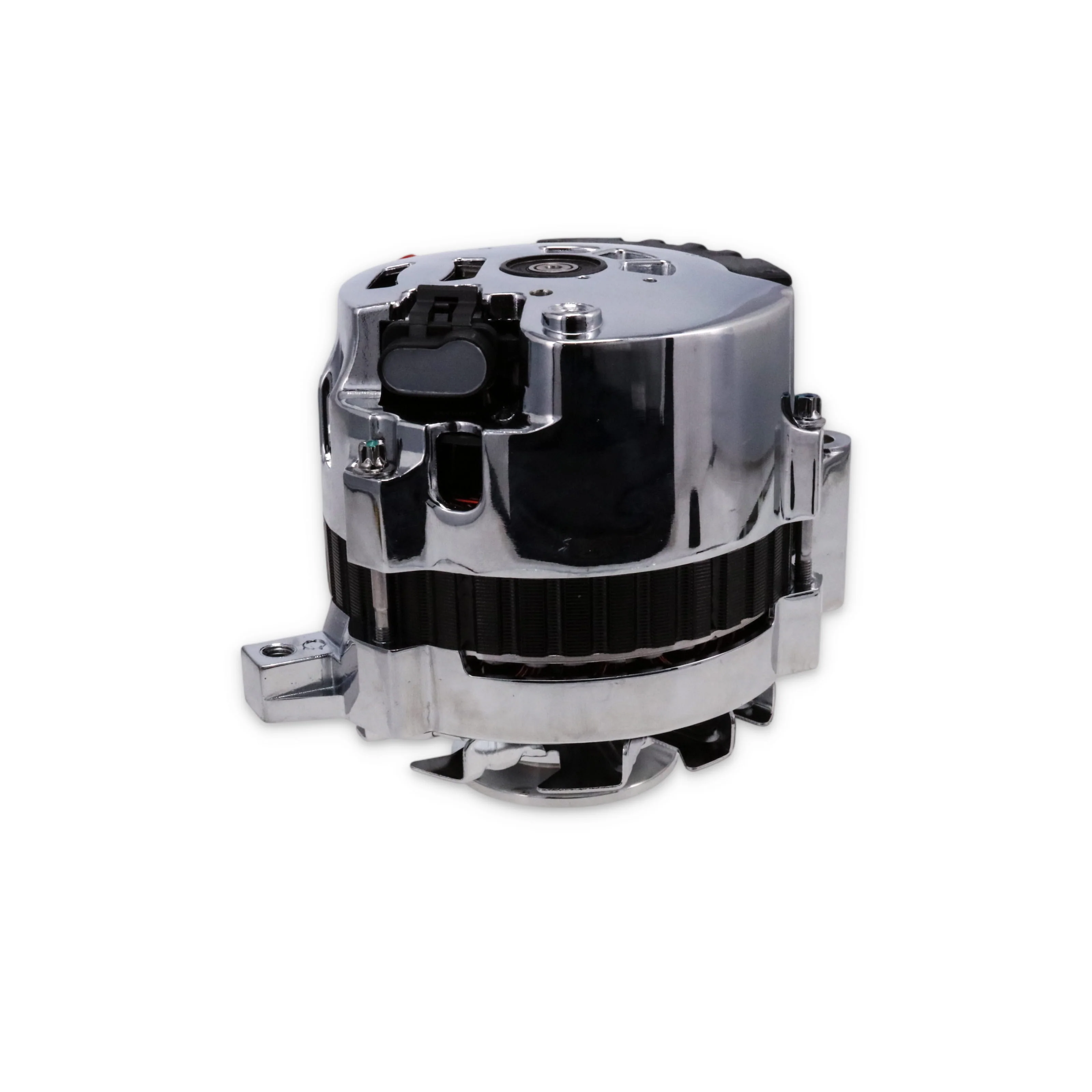 GM CS130 Style 160 Amp Alternator with V-Belt Pulley - Chrome - Image 5