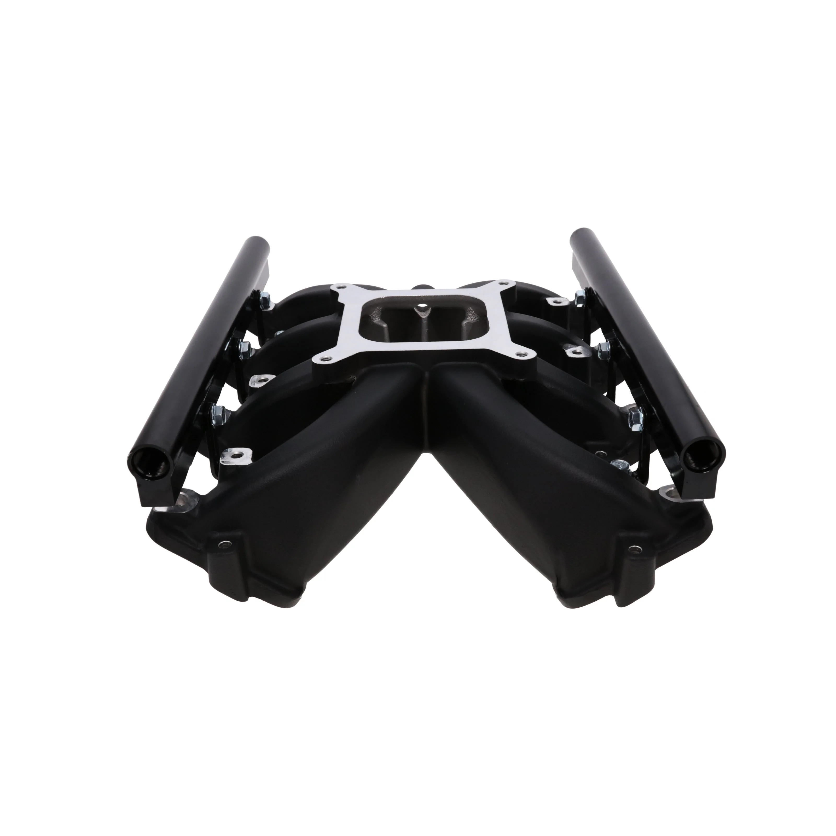 GM LS Cathedral Port EFI Single Plane Aluminum Intake Manifold - Black - Image 2