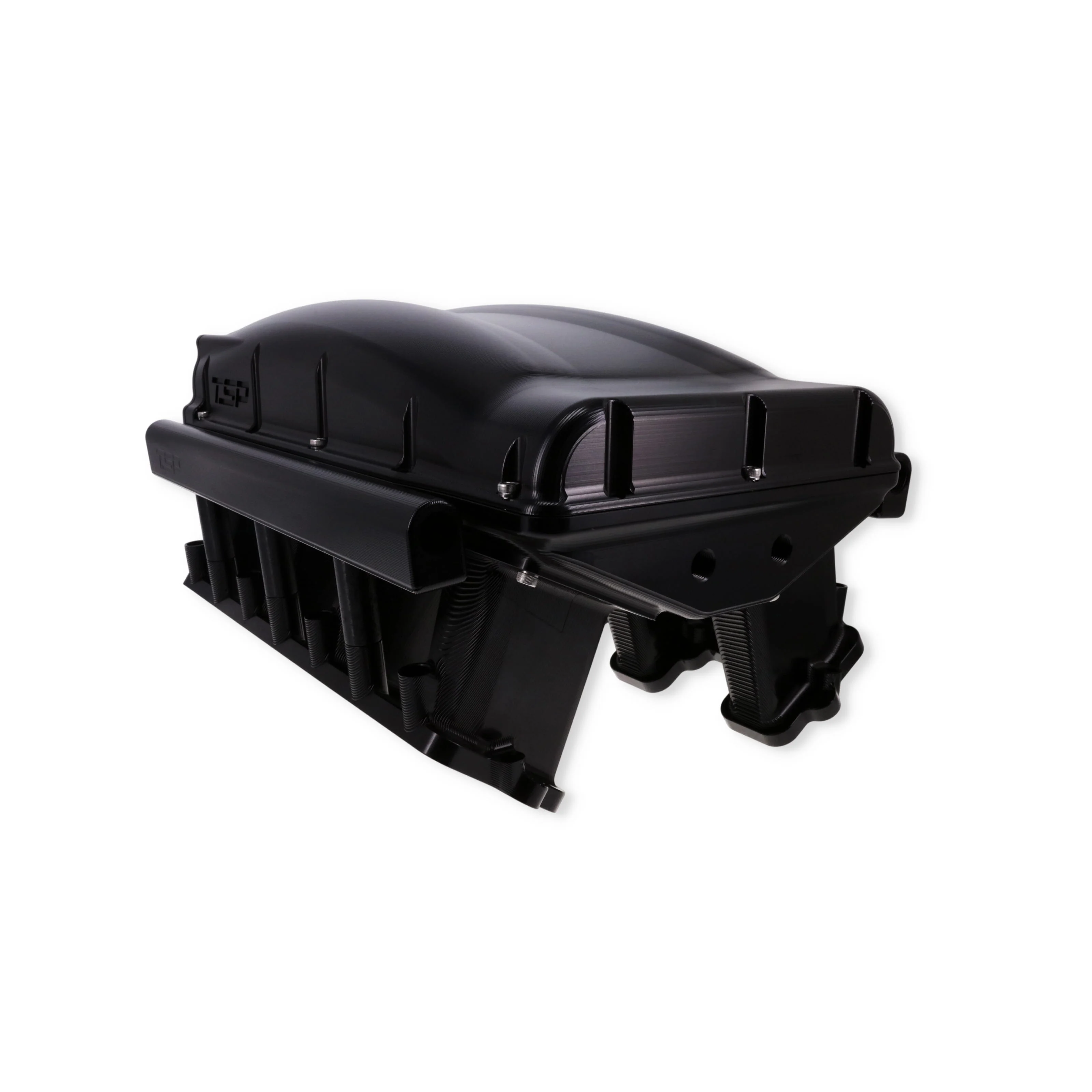 GM LS Cathedral Port V Series Billet Aluminum Hi-Rise Intake Manifold - Black - Image 3