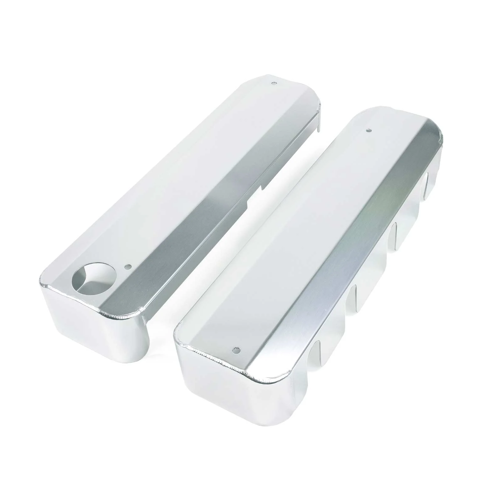 GM LS Fabricated Aluminum Coil Covers - Clear Anodized