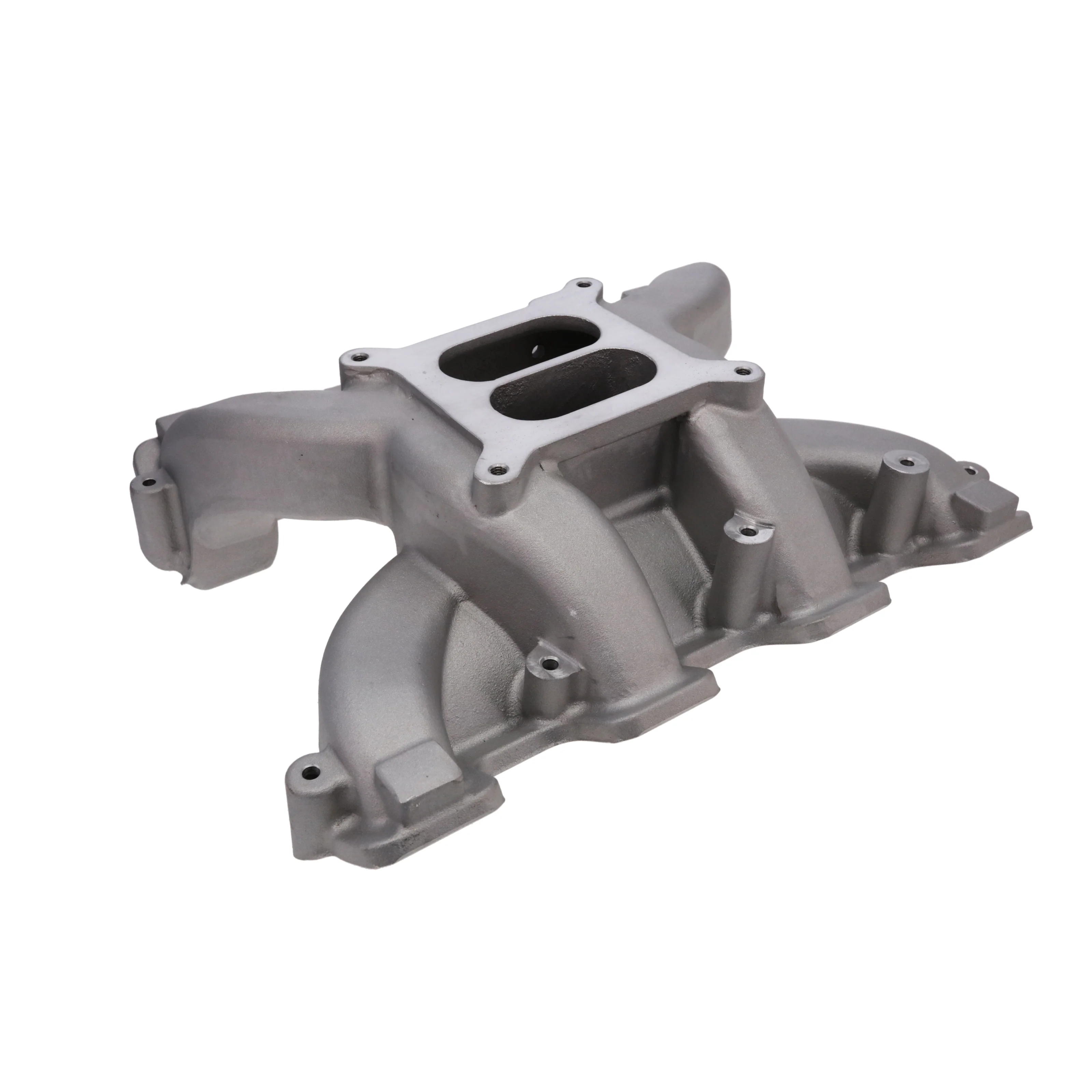 GM LS Rectangle Port Carbureted Dual Plane Aluminum Intake Manifold - Satin