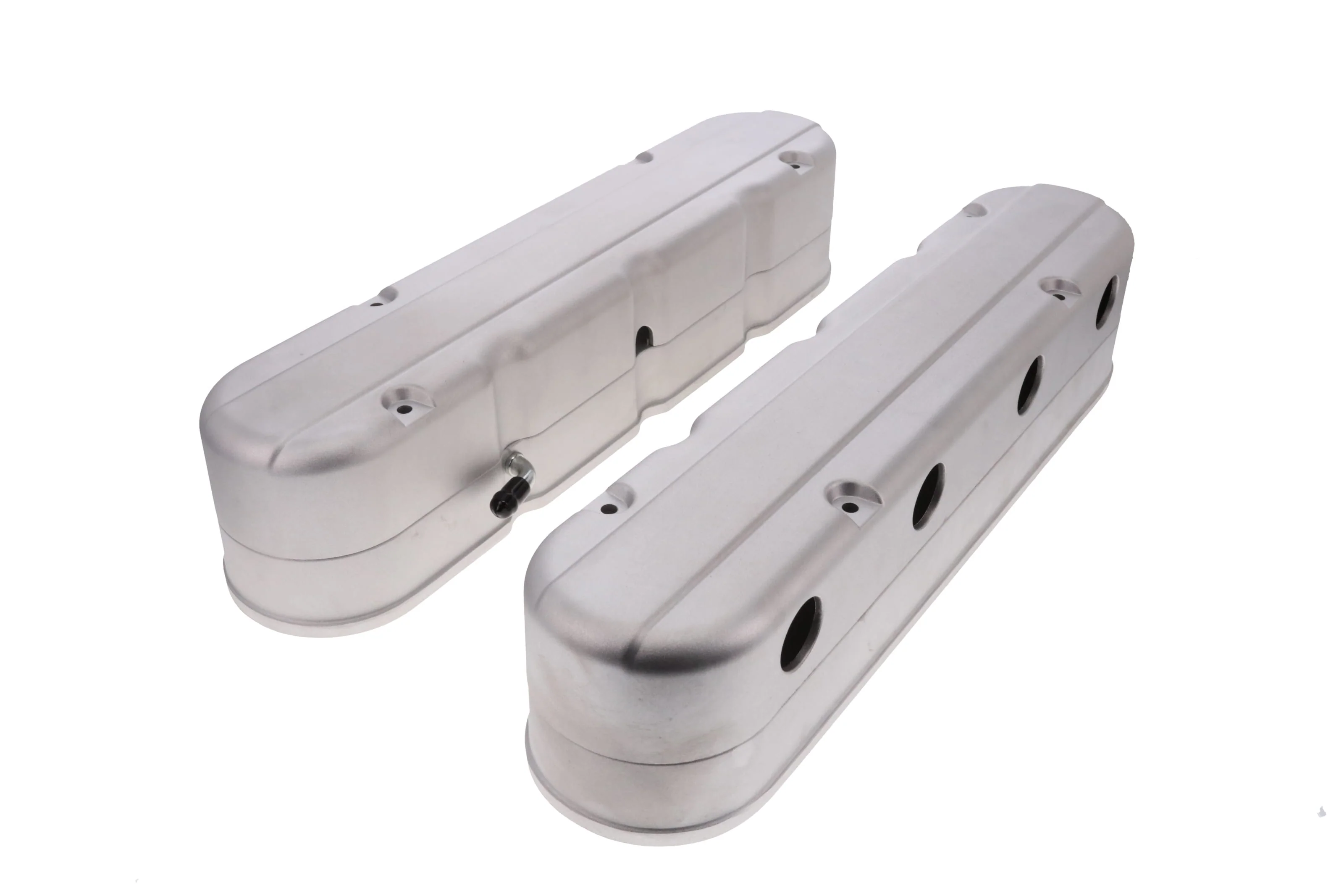 GM LS Smooth Cast Aluminum Valve Covers with Coil Mounts and Covers - Satin