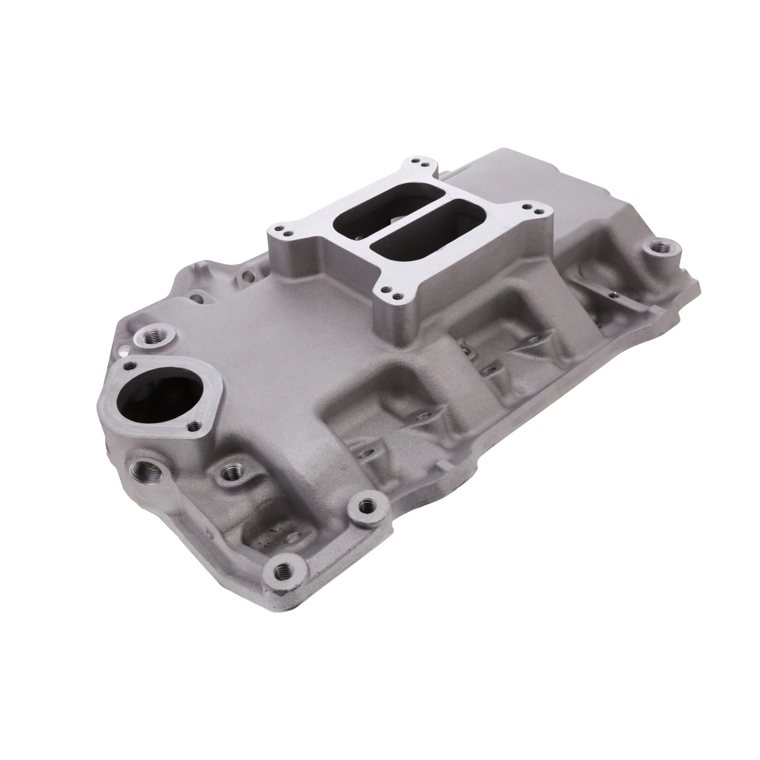 Mopar Plymouth Poly 318 Aluminum Intake Manifold, Dual Plane - Satin