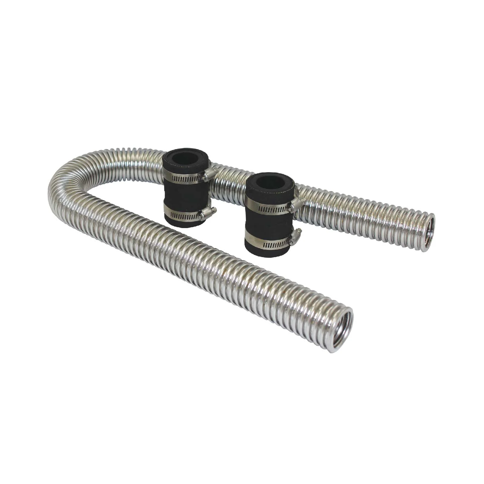 Polished Stainless Steel Flexible Radiator Hose Kit without End Caps - 48 Inches - Image 3