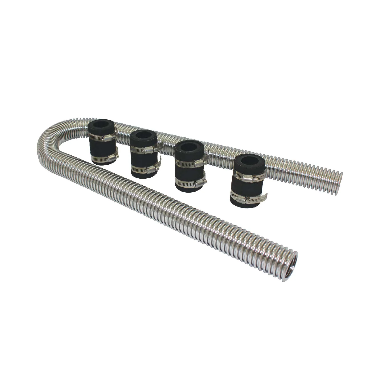 Polished Stainless Steel Flexible Radiator Hose Kit without End Caps - 48 Inches - Image 4