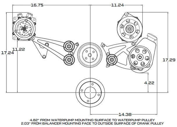 Pontiac Serpentine Conversion - Alternator Only - Black - Image 2