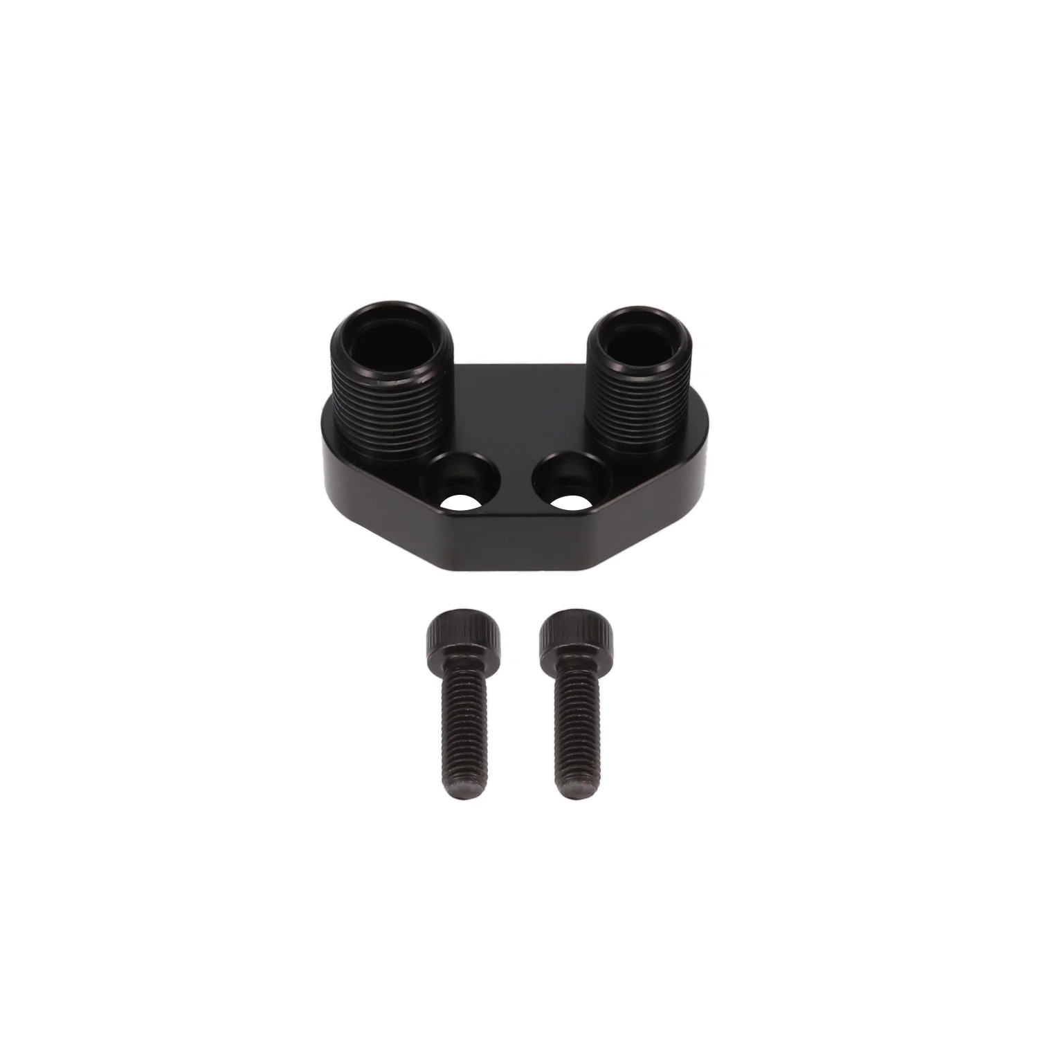 Straight A/C Manifold Fitting for Sanden SD-7 - Black