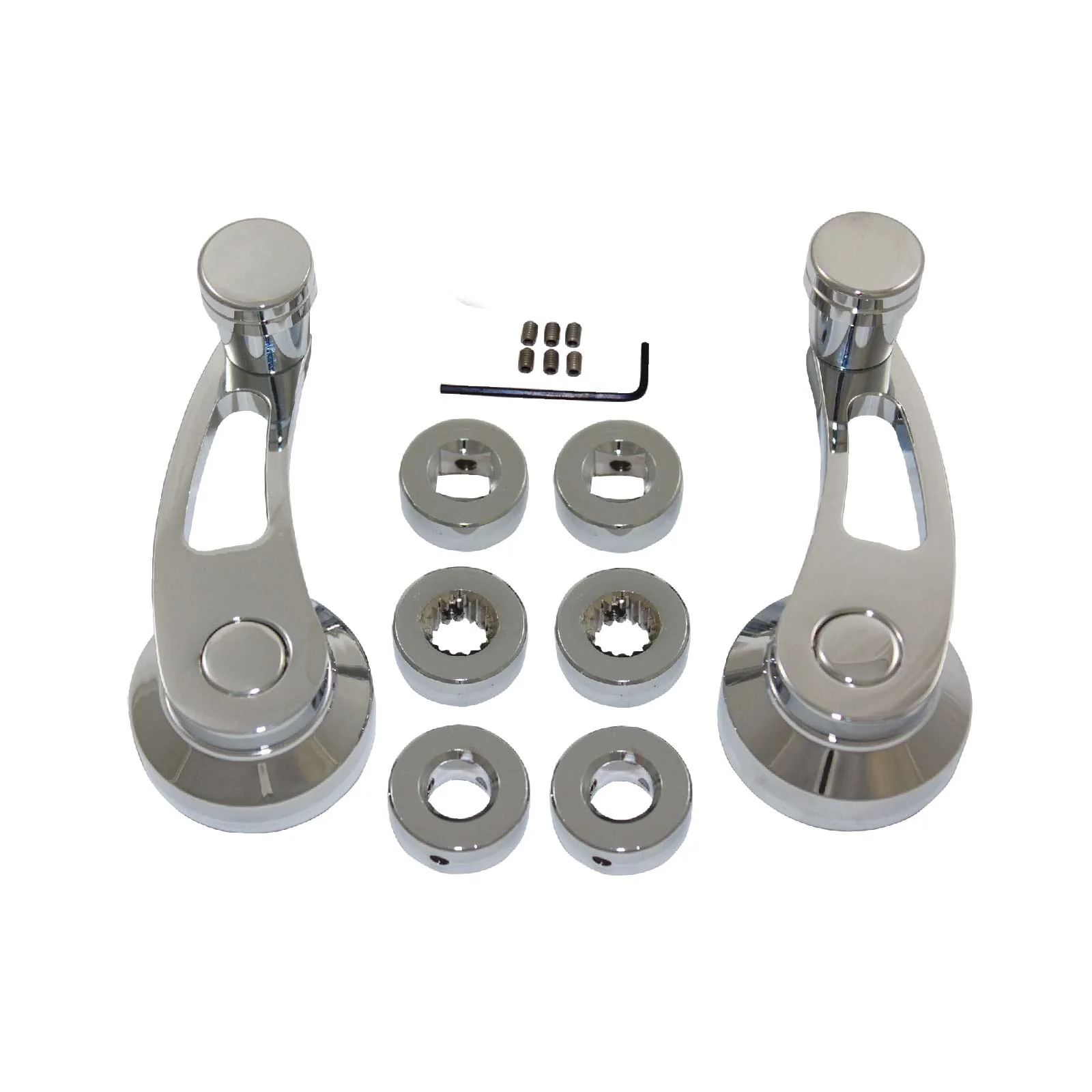 3" Chrome Aluminum Window Handles